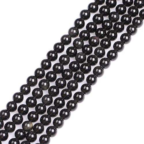 Miniatura 126 de GEM-Inside - Cuentas sueltas de ágata india natural de 0.157 pulgadas (0.157 in) con cuentas redondas de cristal energético para hacer joyas, 15