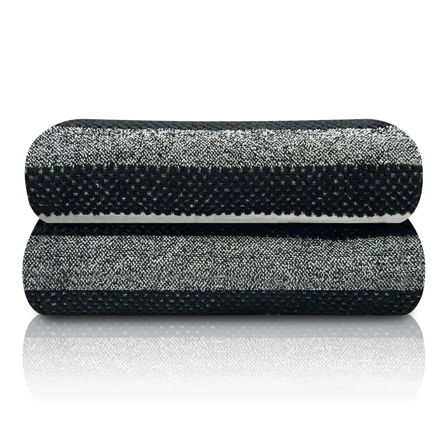 Gc Gaveno Cavailia Black Bath Towels, Royal Striped 70X120 Cm, 2 Pack