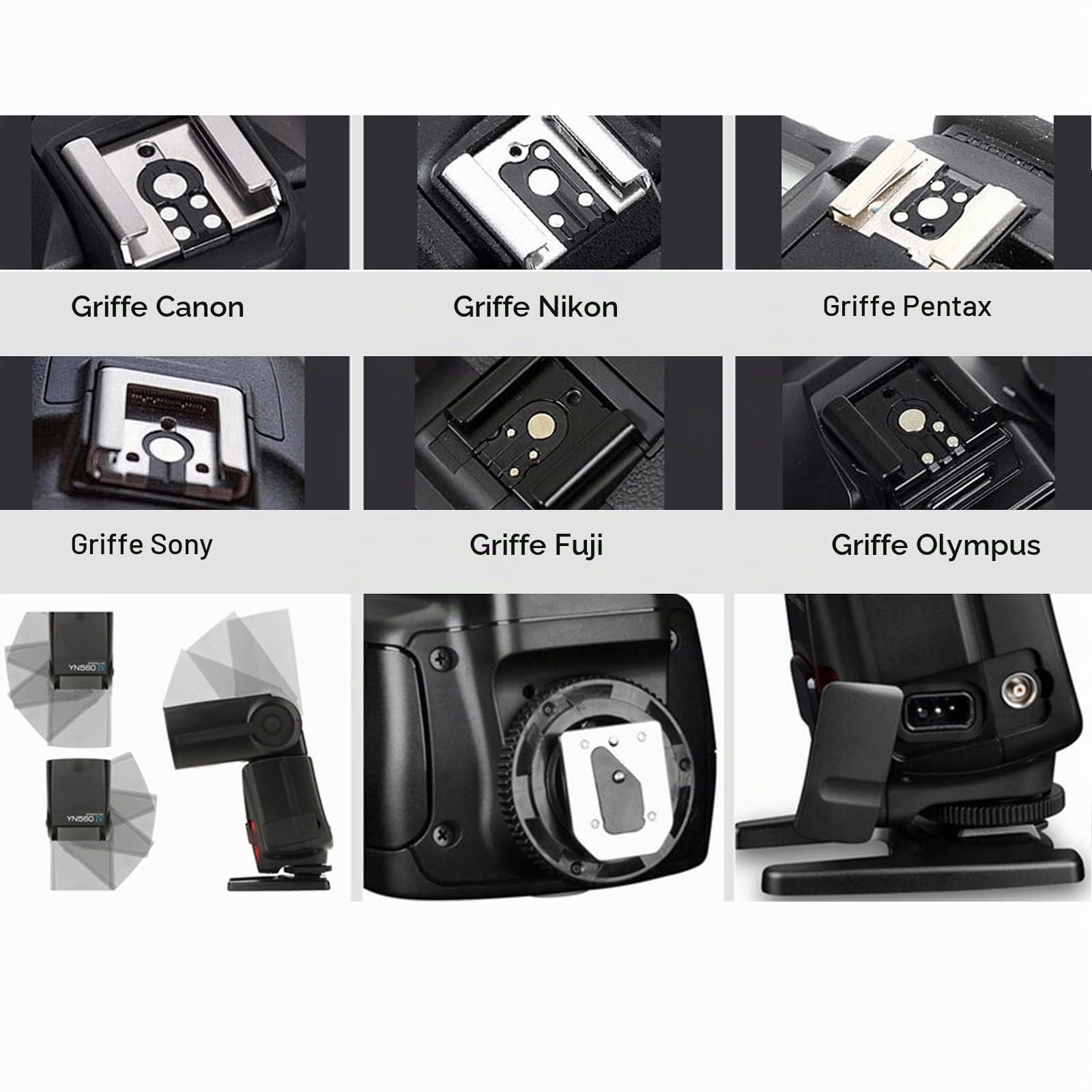Yongnuo YN560 IV YN-560IV Flash sans Fil Speedlite Master + Slave Flash compatible avec Canon Nikon Pentax Olympus Fujifilm Panasonic