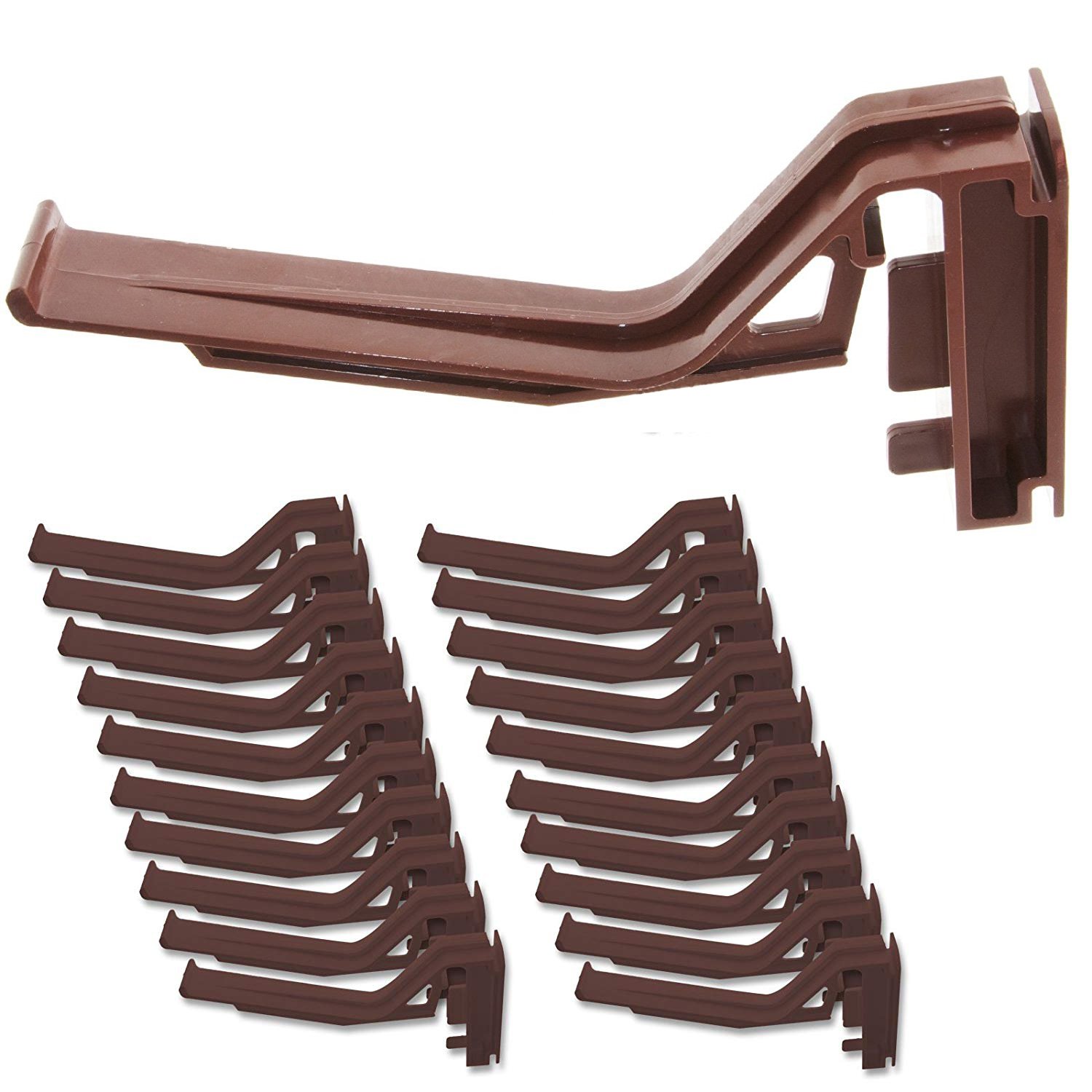 20 x Brown Eurocell CRS-8207 Conservatory Gutter Brackets for Eurocell Marshall Tufflex Overhead Hidden Clip