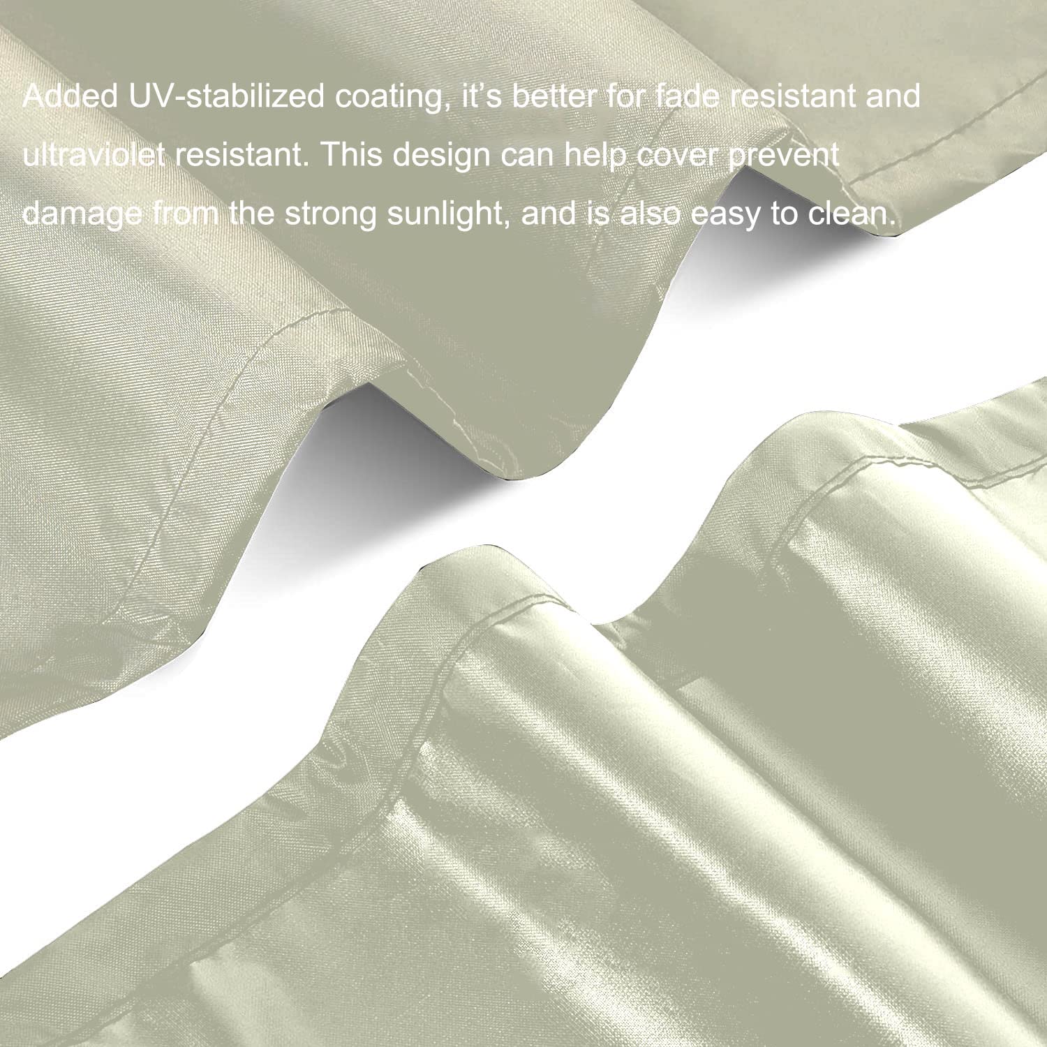 Coperture per Mobili da Giardino, Impermeabile Anti-UV Antivento Resistente allo Strappo Oxford Copertura Tavolo Esterno (200x140x90cm) Bianco Latte