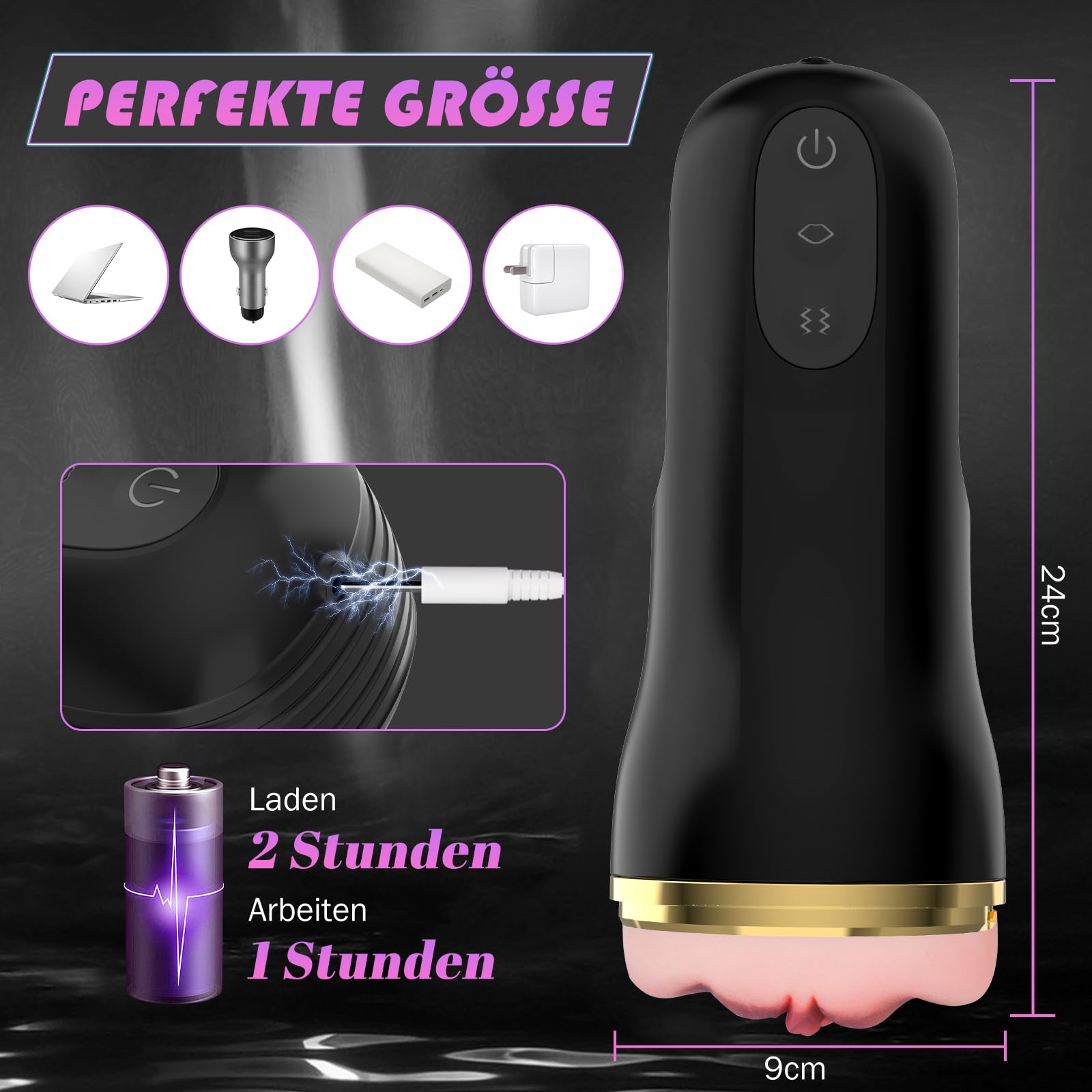 Sex Spielzeug für die Männer, Elektrischer Masturbator Cup 10 Vibration Masturbieren für Männer mit 5 Saugmodi Solo Sex Toys Taschenmuschi Penis Masturbatoren mit 3D Realistischer Vagina Pussy