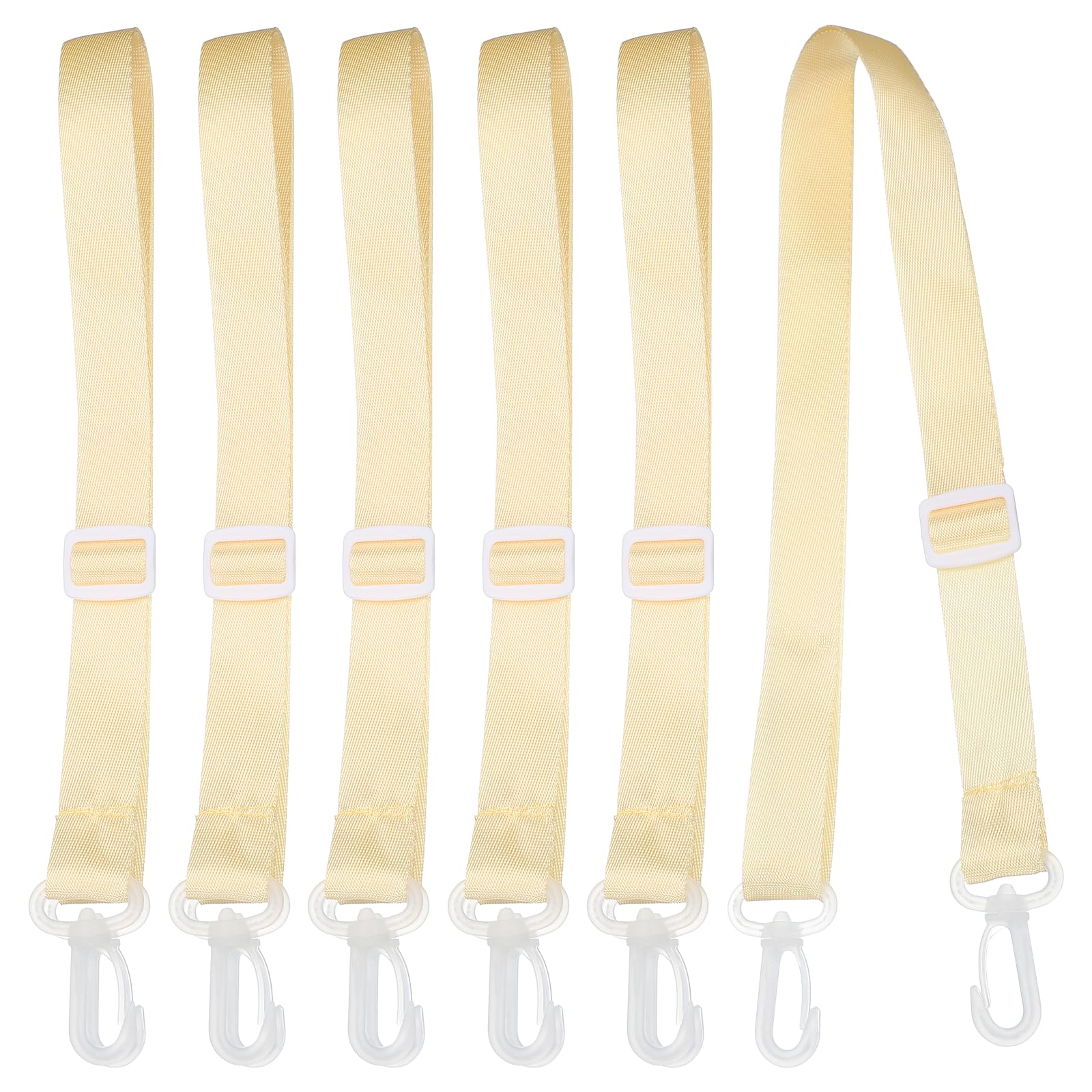 sourcing map 6Pcs Water Bottle Holder Lanyard, Adjustable Crossbody Water Bottle Sling Strap Carrying Bottles Holder Shoulder for Outdoor Hiking Camping, Yellow