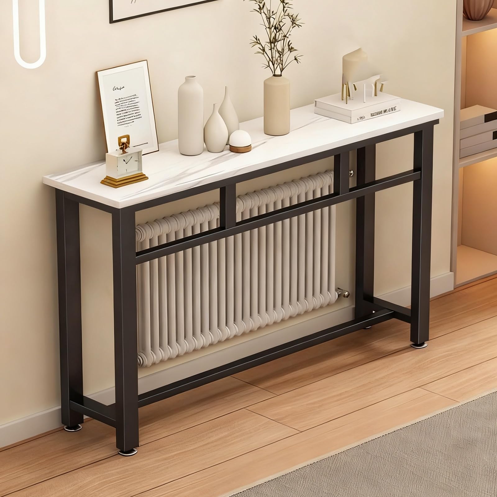 JNTFNE Over Radiator Shelf - Modern Narrow Floating Table for Hallway or Foyer Stylish Home Décor Solution