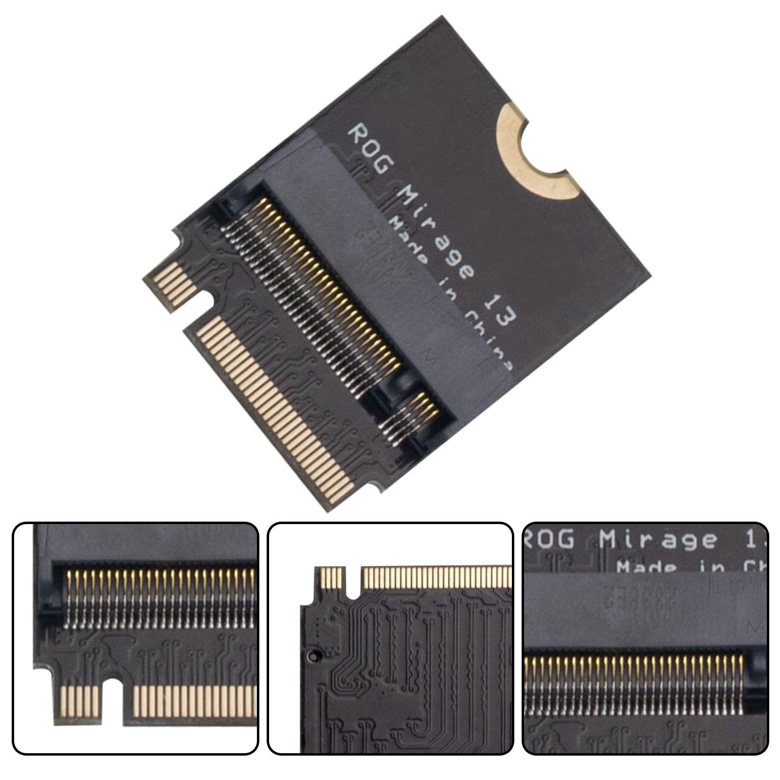 dla Asus ROG Phantom 13 Laptop 2230 do 2280 SSD adapter karty rozszerzeń NVME M-Key M.2 PCIE 4.0 złoty adapter do palców aktualizacja konwertera 180 stopni do tyłu laptopa