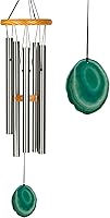 Woodstock Chimes Celtic Agate 24'' Wind Chime - Traditional Celtic Tuning, Cherry Wood, Silver Tubes for Patio Garden Decor
