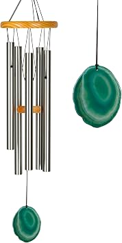 مجموعة Woodstock Chimes Signature Collection، Woodstock Celtic Chime، Agate 24 Wind Chime، أجراس الرياح الموسيقية العالمية للديكور الخارجي أو الفناء أو المنزل أو الحديقة لزينة عيد القديس باتريك WCCS