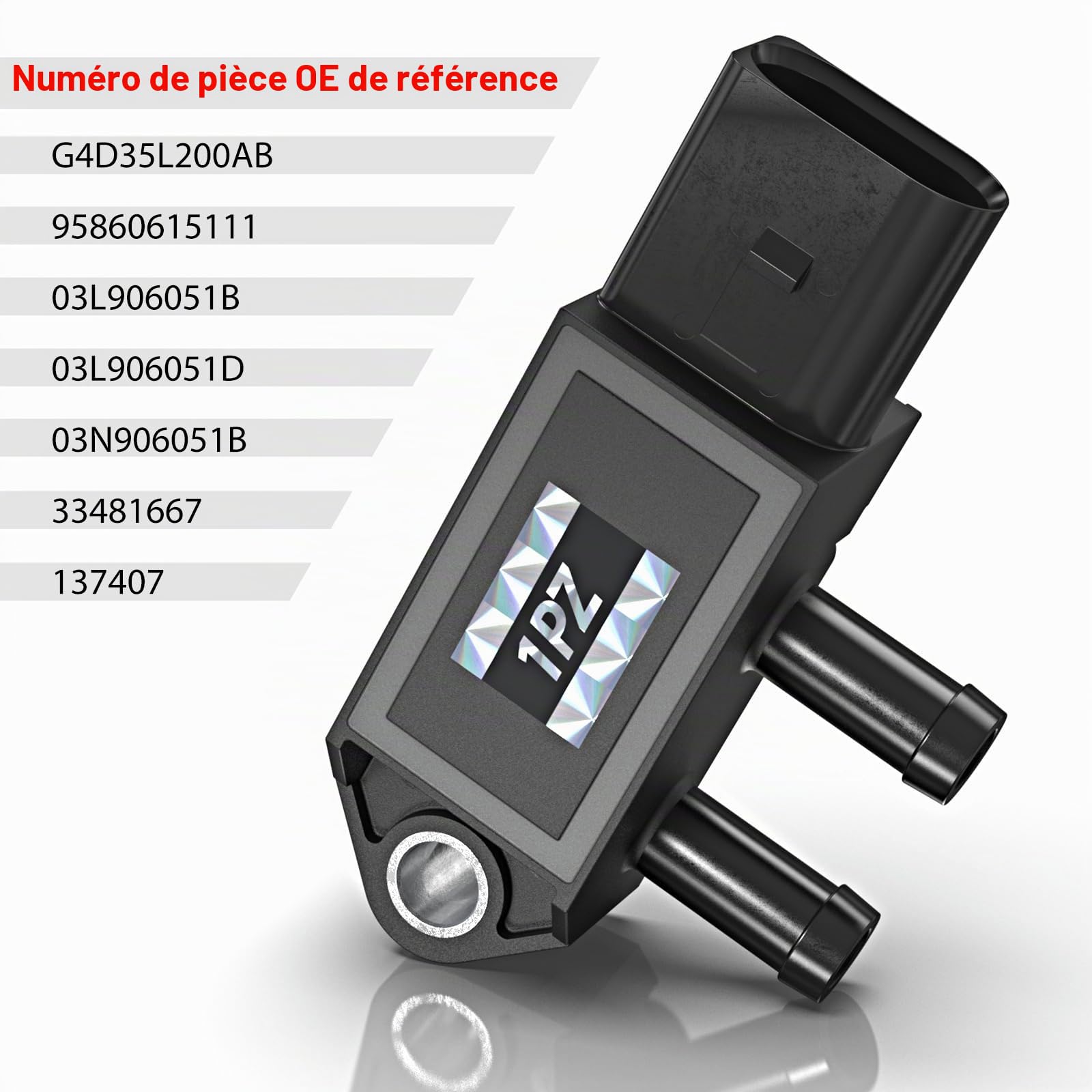1PZ FR1-PR3 Capteur de pression 03L906051B 03L906051D 3N906051B Remplacement pour AUDI A3 A4 Volkswagen Golf VII SEAT Leon III Automobile
