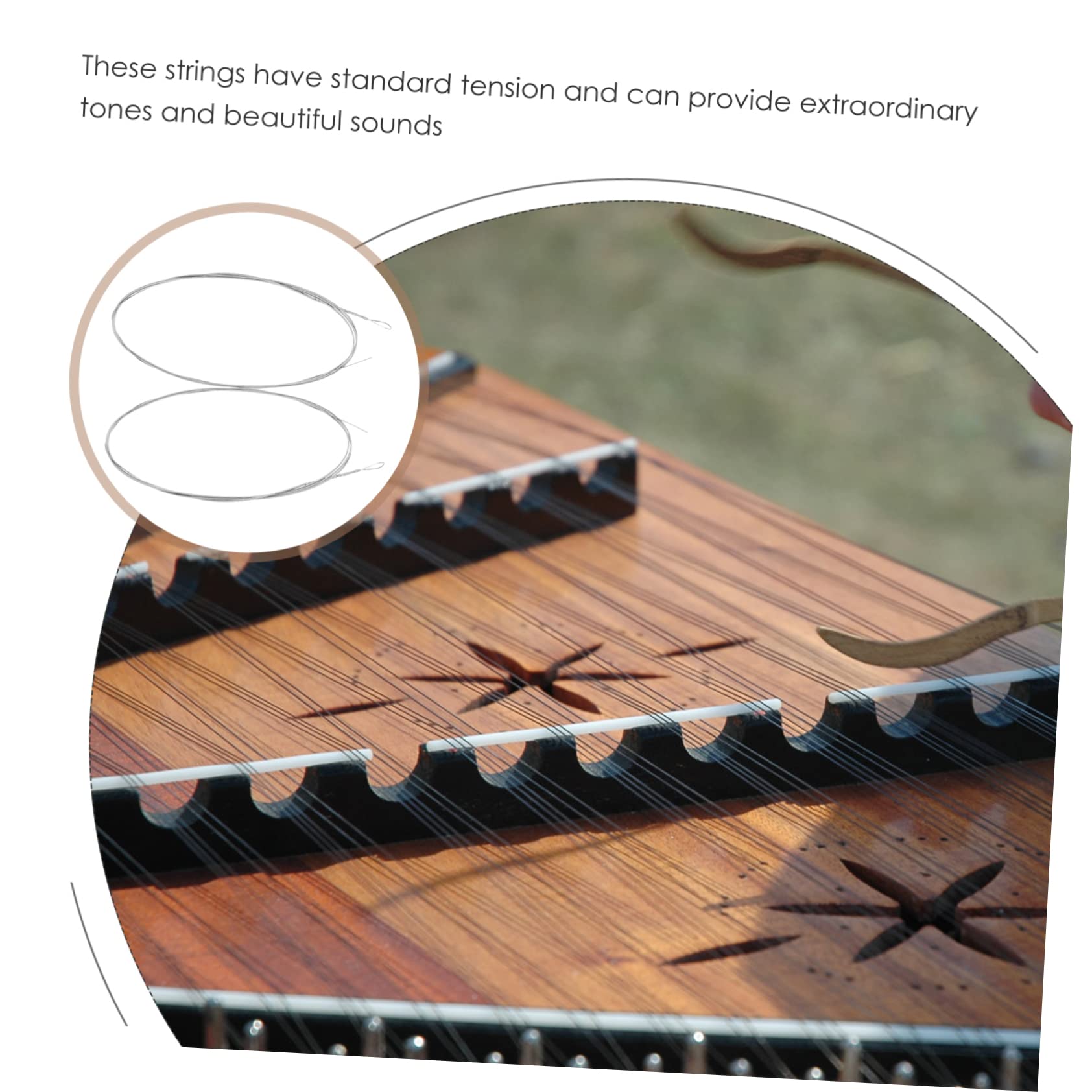 ifundom 10pezzi Corde Per Dulcimer Acciaio Accessori Strumento Musicale Con Qualità Del Suono Eccellente Facili Da Sostituire e Utilizzare Tensione Standard Per Tonalità Straordinarie