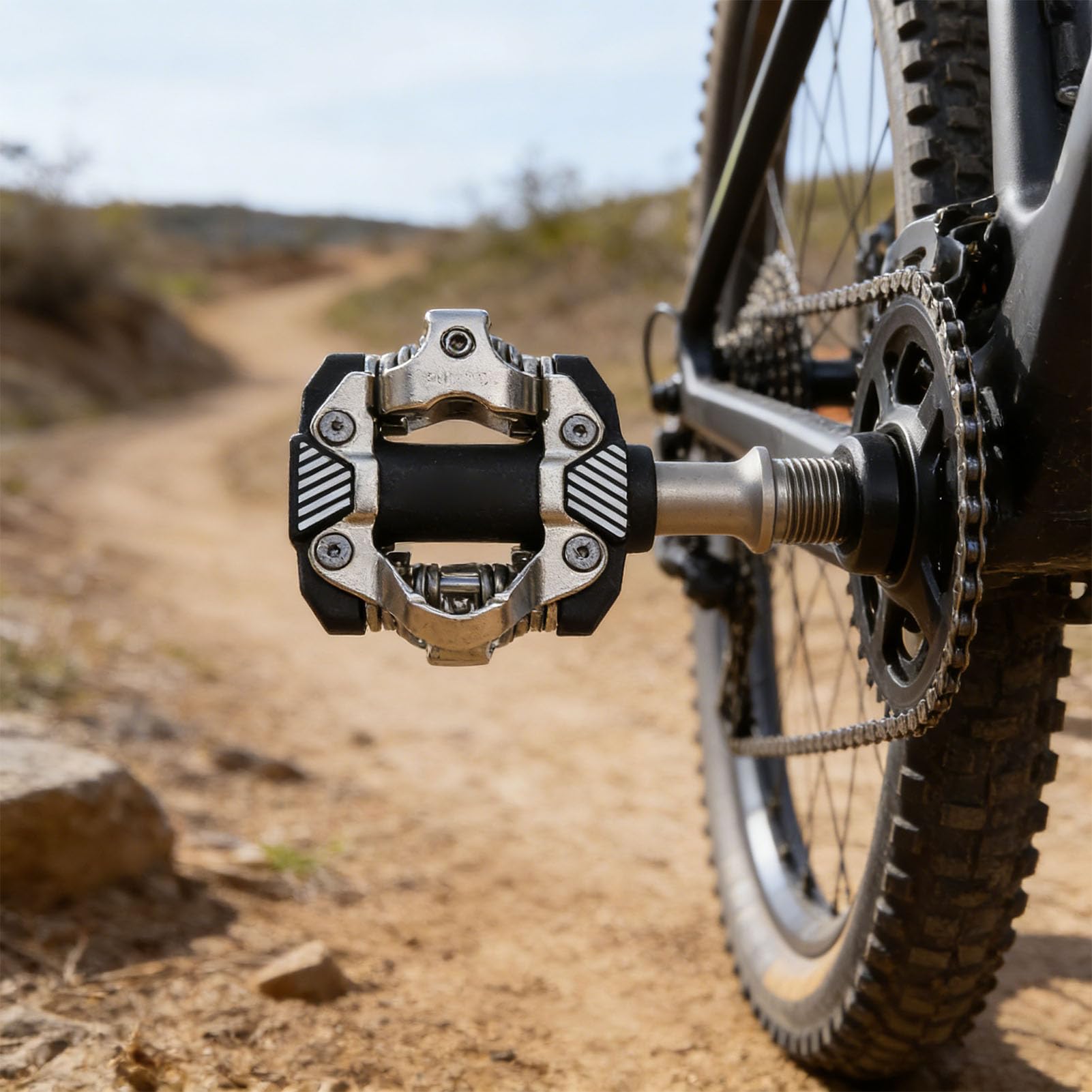 Pedali Bici Leggeri in Lega di Alluminio, Cuscinetto DU, per Bicicletta | Design della connessione , rotazione , compatibile con mountain bike