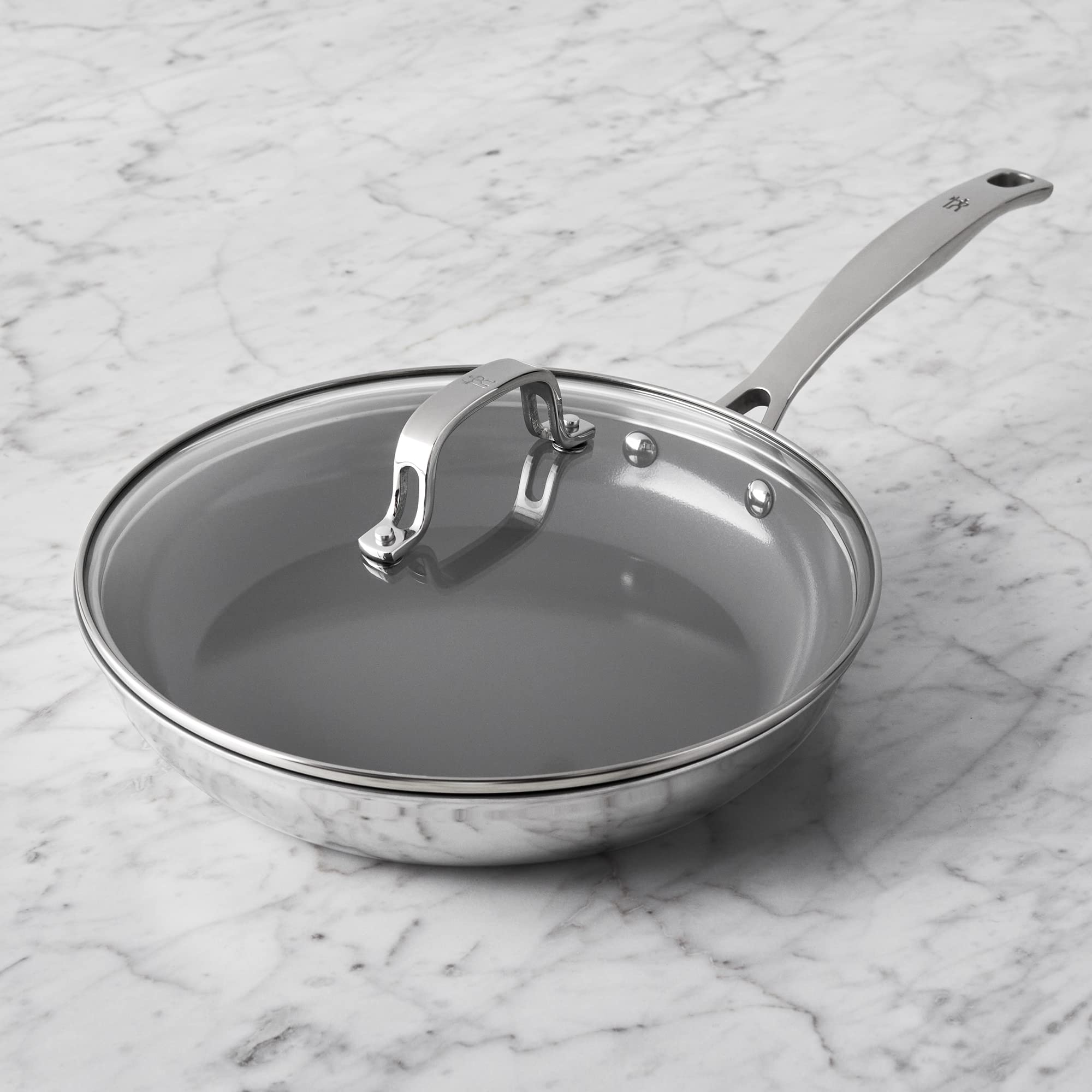 Sartén HENCKELS Clad H3 De Acero Inoxidable Con Antiadherente De Cerámica - 25.4 Cm (10 Pulgadas)