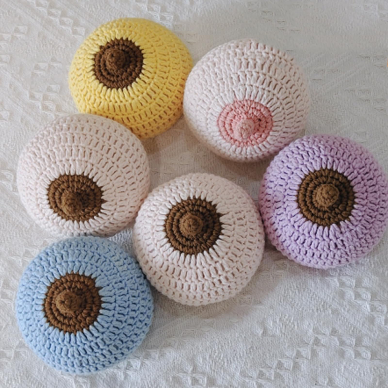 Modèle de Sein tricoté de Simulation - Modèle d'allaitement Biologique au Crochet - Modèle de Sein de Simulation Artificielle pour consultante en Lactation