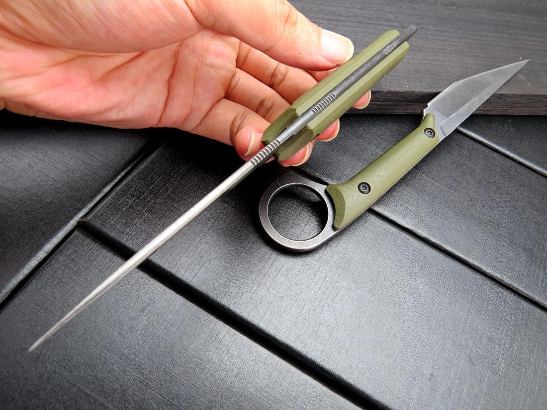 GTK140 Fixed Blade Knife, D2 Steel Blade G10 Handle EDC Tool Knife for Outdoor Camping Hiking Hunting (Army Green) - Image 6