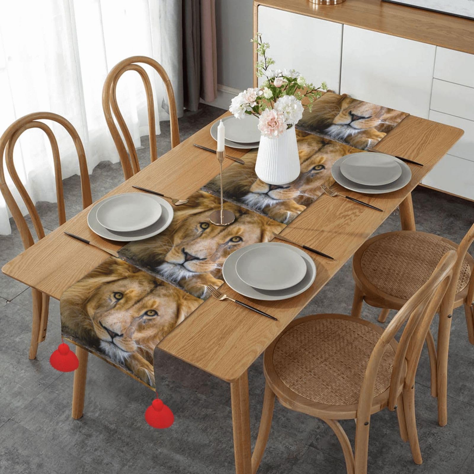 Chemin de table lion lin le cadeau idéal pour gâter vos proches à Noël