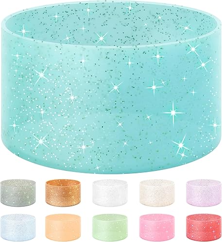 Vmini Funda protectora de silicona con purpurina, compatible con vaso Stanley de 20 a 40 onzas y botella de agua Hydro Flask de 12 a 24 onzas y más