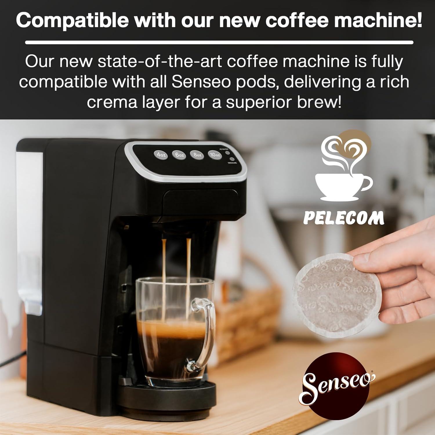 Senseo Espresso Coffee Pods – 48 Count – Powerful & Aromatic Dark Roast – Single-Serve Coffee Pads Compatible with Senseo Machines – Imported from the Netherlands