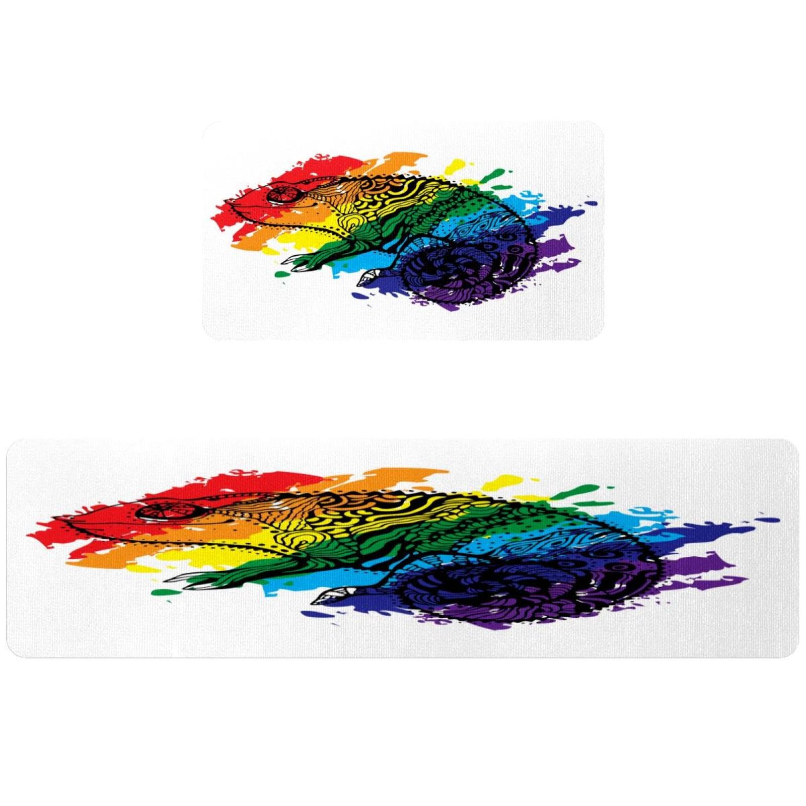 Tapis de cuisine antidérapant Rianbow : lot de 2 tapis absorbants lavables pour sol sécurisé