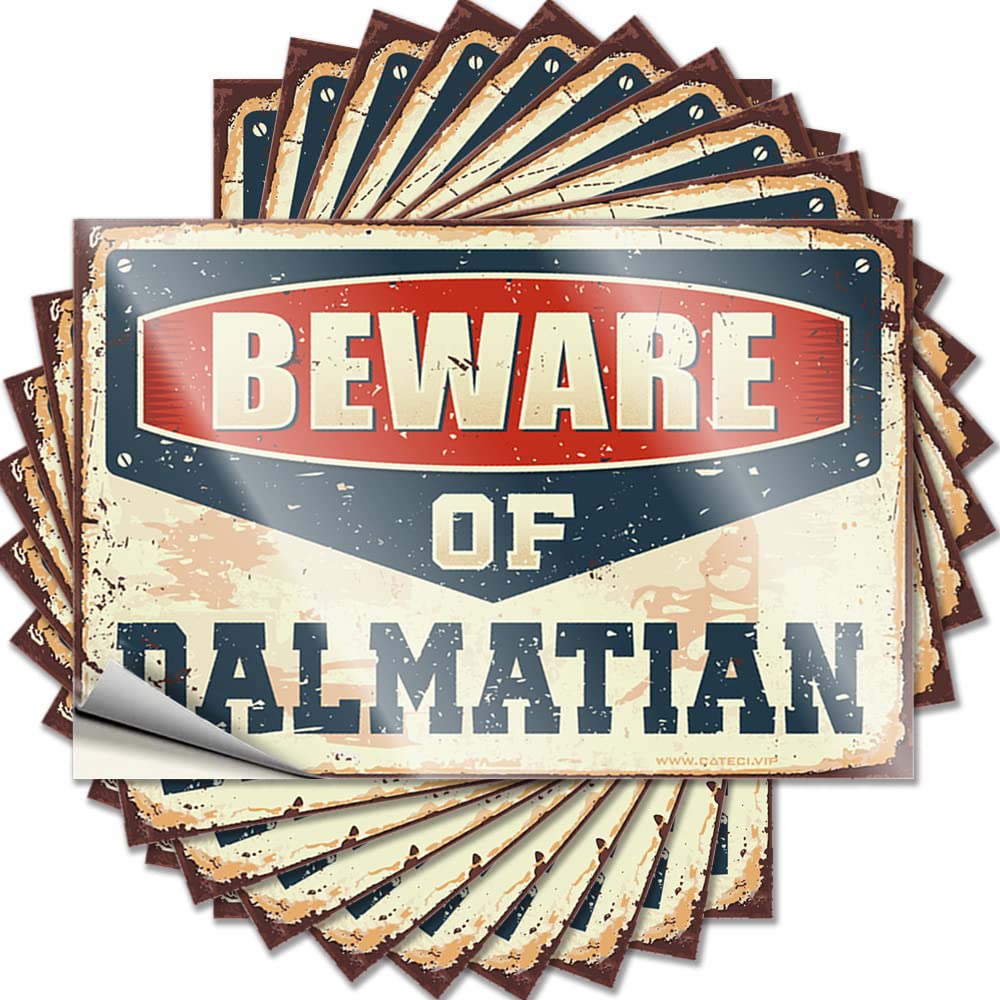 Beware of Dalmatian Dorm Room Stuff Tall - Lettering Sticker Case Waterproof Decal(12X18CM)