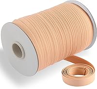 Vista 16 de Cinta al bies de doble pliegue de 1/2 pulgada, cinta al bies de doble pliegue de 55 yardas, carrete continuo a granel para coser ropa, acolchado