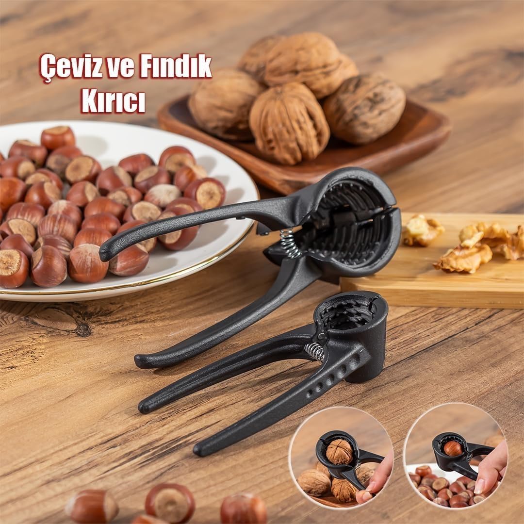 Fındık ve Ceviz Kıracağı Döküm 2'li Terminatör, Döküm Paslanmaz Ceviz ve Fındık Kıracak 2'li Set (16cm*5cm-12cm*5cm) (2 Lİ SET)