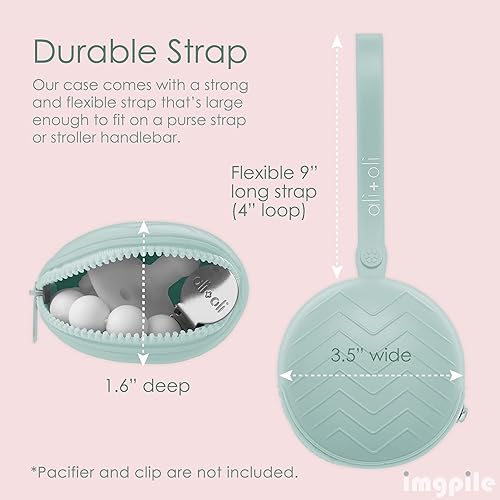 Miniatura 6 de Ali+Oli Estuche de silicona sin BPA (natural) y chupete redondo (juego de 2)