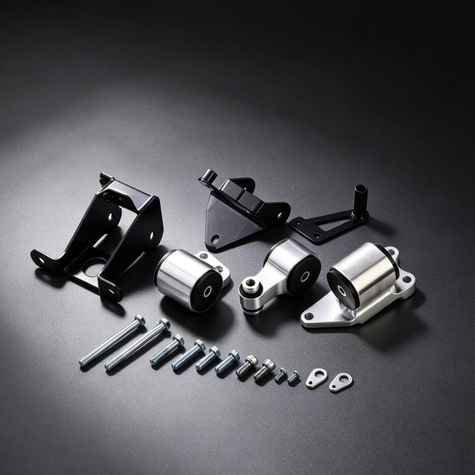 Supporto Motore Staffa Kit Staffaggio Motore Staffa Cambio in Lega di Alluminio con Struttura Angolata E Fori Preforati Adatto a Sostituzione Motore Elaborazioni Officina Fai da Te