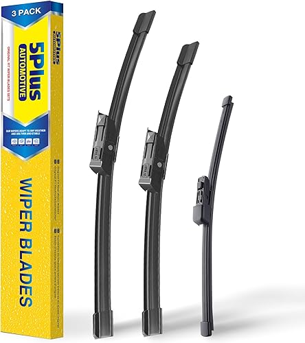 3 limpiaparabrisas de repuesto de 261811 pulgadas para VW Volkswagen Golf 2020-2015 GTI 2020-2015 (juego de 3), limpiaparabrisas de 26 pulgadas + 18