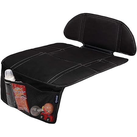 Amazon チャイルドシート保護マット Azamiaジュニアシート 保護シート 改良版 滑り止め 汚れ防止 車シートプロテクター 保護カバー 前席後席適用 収納ポケット付き 600d素材 取り付け簡単 ブラック チャイルドシート用マット シート ベビー マタニティ 通販