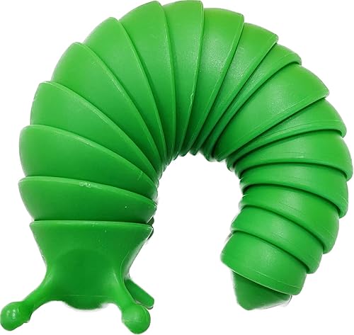 Miniatura 2 de ChasingUtopianGoods Fidget Slug realista Caracol Worm Autismo TDAH Alivio del estrés juguete sensorial articulado que hace un sonido calmante verde