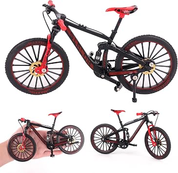 Mini Bicycle Model, 110 Scale Mini Finger Bikes, Finger Bike Models, Miniature Finger Mountain Riding Bike Model, Fingers Mountain Bikes for Home Office Ornaments
