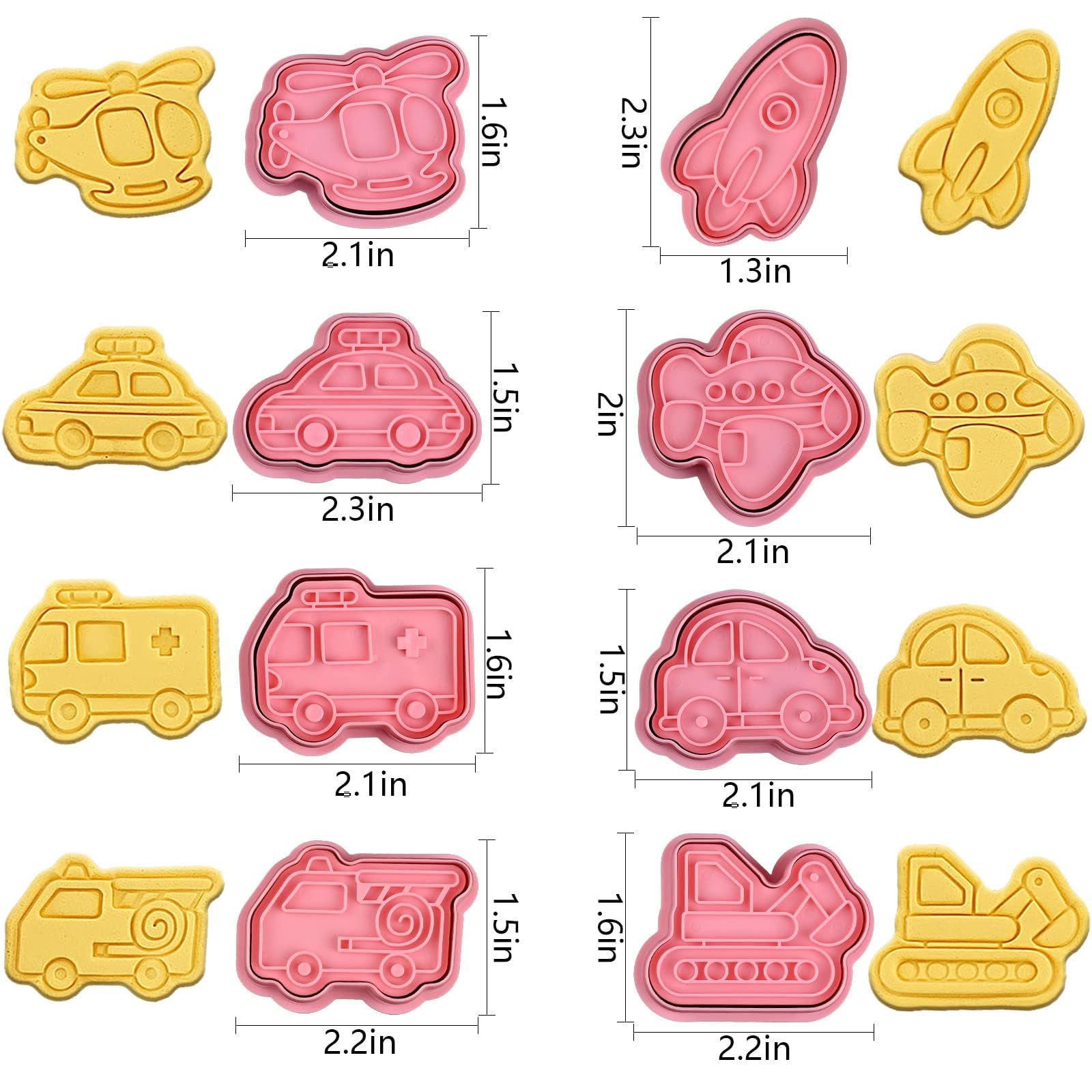 Moule Biscuit Set, 8 Pièces Emporte-Pièces Enfant, 3D Moule Biscuit