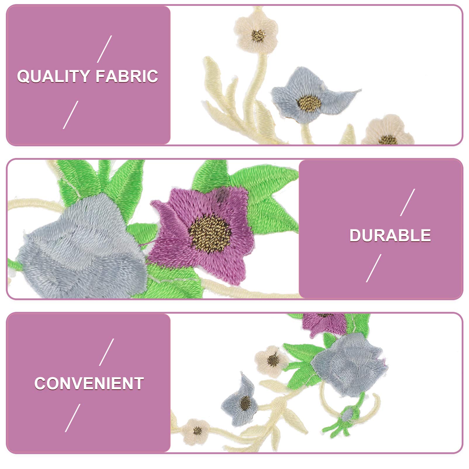 SHINEOFI 24pezzi Toppe Floreali Ricamate Con Adesivo Termoadesivo Per Cucire e Decorare Abbigliamento Borse Cappelli Per Progetti Fai Da Te e Scrapbooking