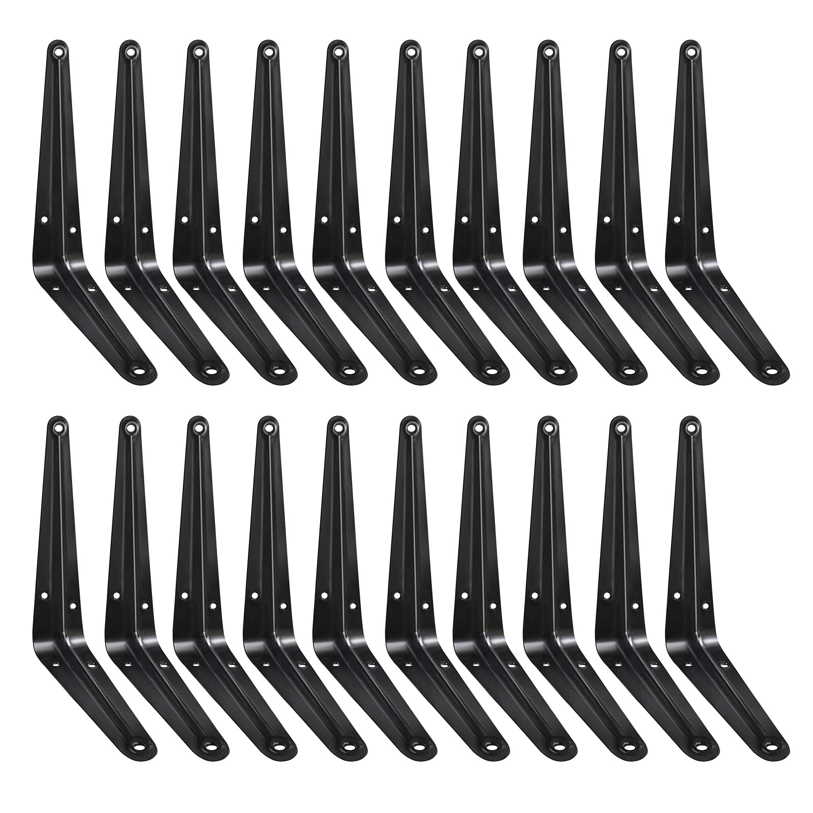 Buy 20 Pack Shelf Brackets, 6 x 5 Inch Heavy Duty Steel Floating Shelf