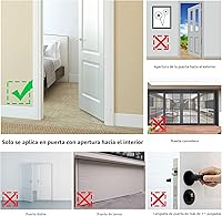 Vista 5 de AirBNB - Cerradura de puerta portátil, paquete de 2 cerraduras adicionales para privacidad y seguridad adicionales en el hogar, hotel y apartamento