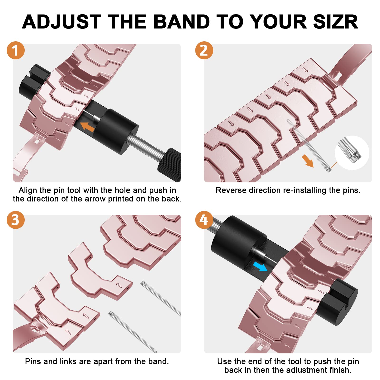 Cinturino per Amazfit GTS, 20mm Cinturino in Acciaio Inossidabile in Metallo Cinturino per Amazfit Active, Amazfit GTS 2, GTS 2 Mini, GTS 3, GTS 4, GTS 4 Mini, Amazfit Bip, Bip U Pro, Bip 3, Bip 3 Pro