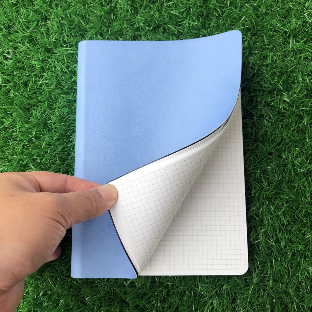 Notatnik miękka okładka notatnik kwadratowy dziennik w kratkę 120 g/m2 papier, bez ducha, bez krwawienia bez daty notatnik w linie (czarny, kwadratowa siatka 120 g/m2)