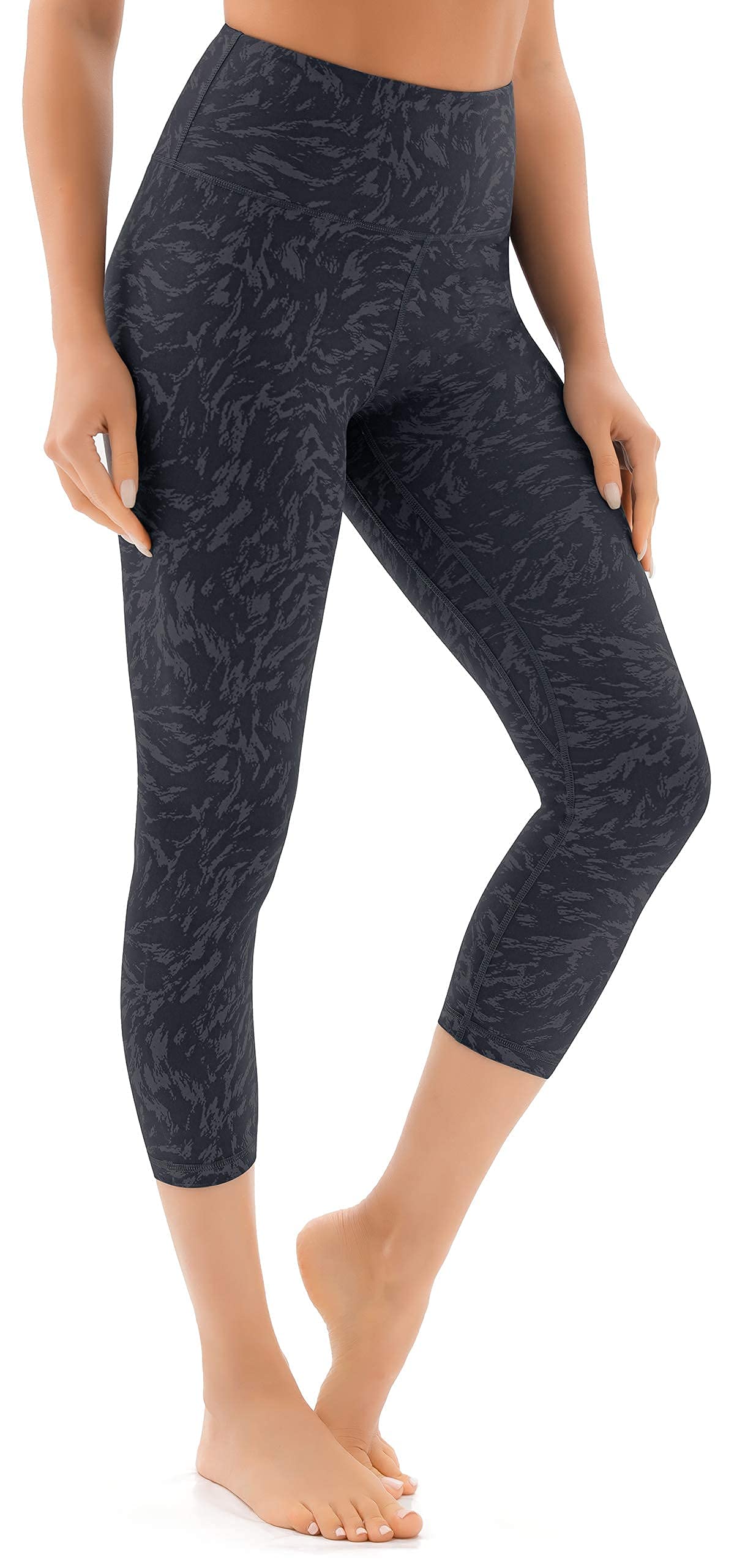 Yoga Pants for Women High Waisted Capri Leggings with Inner Pockets