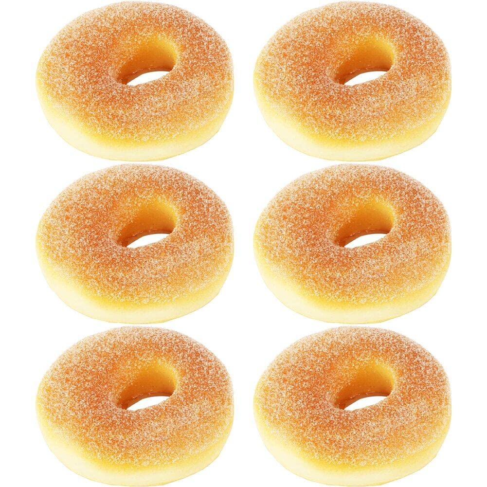 Casiler 6 Pcs Artificial Doughnut Realistic Bread Food Model Simulation Cakes Desserts Kitchen Prop Decoration