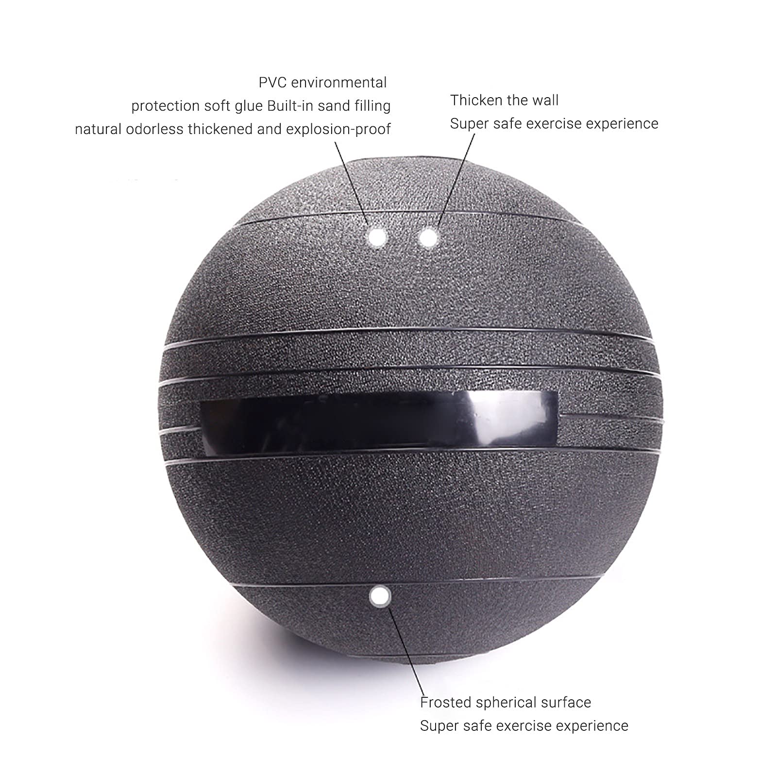 Piłki do ćwiczeń, Piłka lekarska Slam Ball Medicine-Ball bez odbicia 8-20 lbs Piłka ścienna do kulturystyki i fitness - antypoślizgowa guma teksturowana,20 lbs