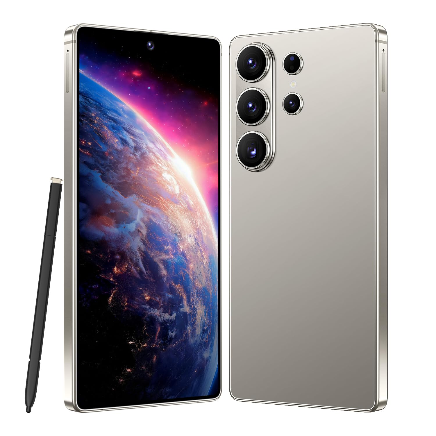 I26 Ultra Unlocked Smartphone,6.99" HD+ Display,Built in Pen,16+512GB Unlocked Phone,Snapdragon 8 Gen4,7000mAh Dual Speakers 5G/Face ID/Fingerprint Lock/Dual SIM/GPS(Gray)
