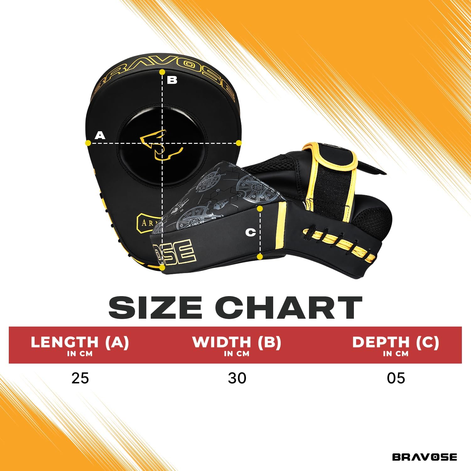 Armour Boxing Pads Round Curved Focus Boxing Punching Mitts Sparring Pads | Boxing Strike Pads for Hook & Jab Martial Arts Muay Thai Reflex Training Adjustable Hook Loop Strap & Air Mesh Fabric
