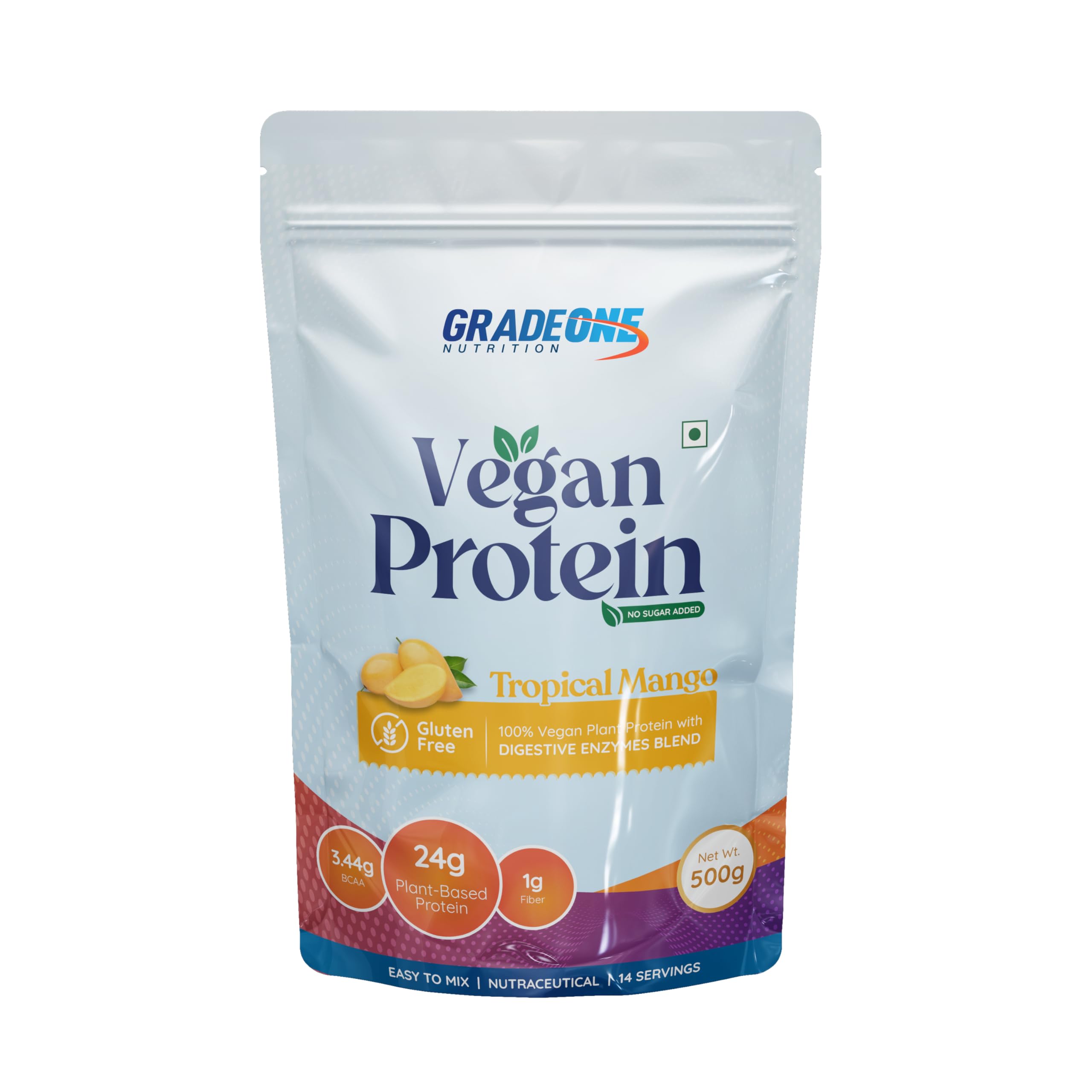 GRADEONE NUTRITION Vegan Protein Powder Imported Pea Protein Isolate (24g Protein, Amino Acids, BCAA) Plant-Based Protein | Women & Men | Mango Flavour - 500g (B0D836NJTS) Amazon Price History, Amazon Price Tracker