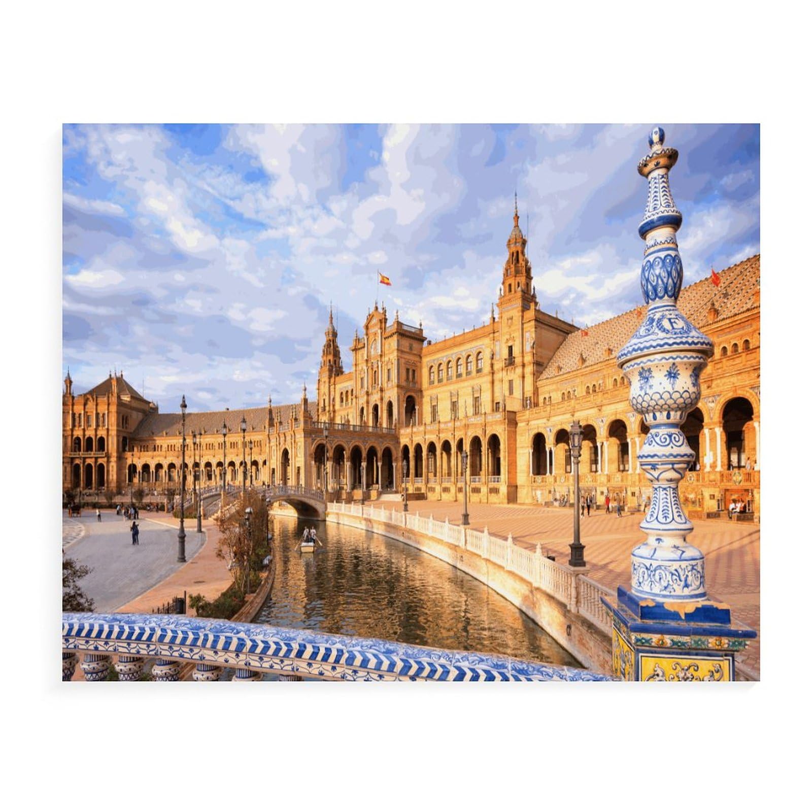 Jigsaw Puzzle 1000 Pieces - Seville, Adults and Kids Difficulty Game, Educational Toys, Family Decoration (75x50cm) - 18