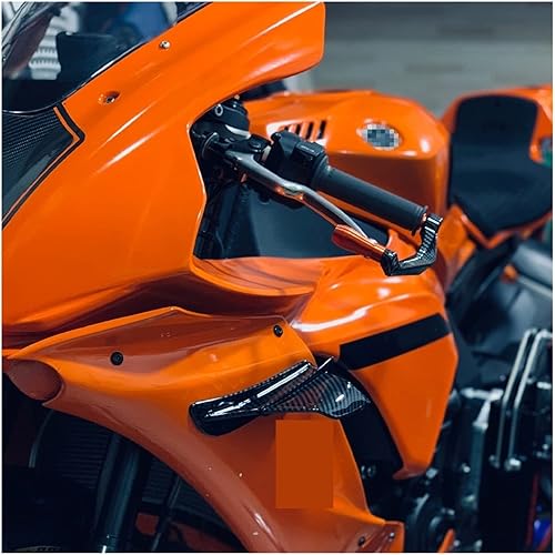 Miniatura 7 de LCCDZ - Kit de alerón aerodinámico de alerón de motocicleta compatible con Yamaha Suzuki Kawasaki H2H2R Scooter (color  fibra mate Look-6, tamaño A)