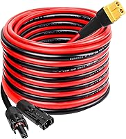 Vista 17 de Cable de extensión solar a XT60 10AWG 3FT conector solar a XT60 Cable adaptador para panel solar a estación de energía portátil Generador solar
