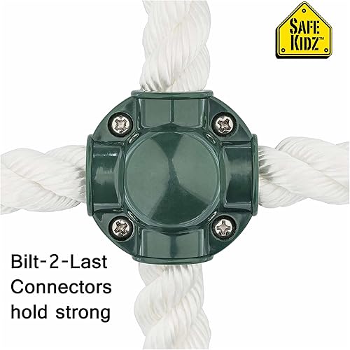 Miniatura 5 de Red de escalada de carga, escalera de cuerda 100% poliéster, 96 pulgadas de largo x 30 pulgadas de ancho + broca e instrucciones (idioma español no