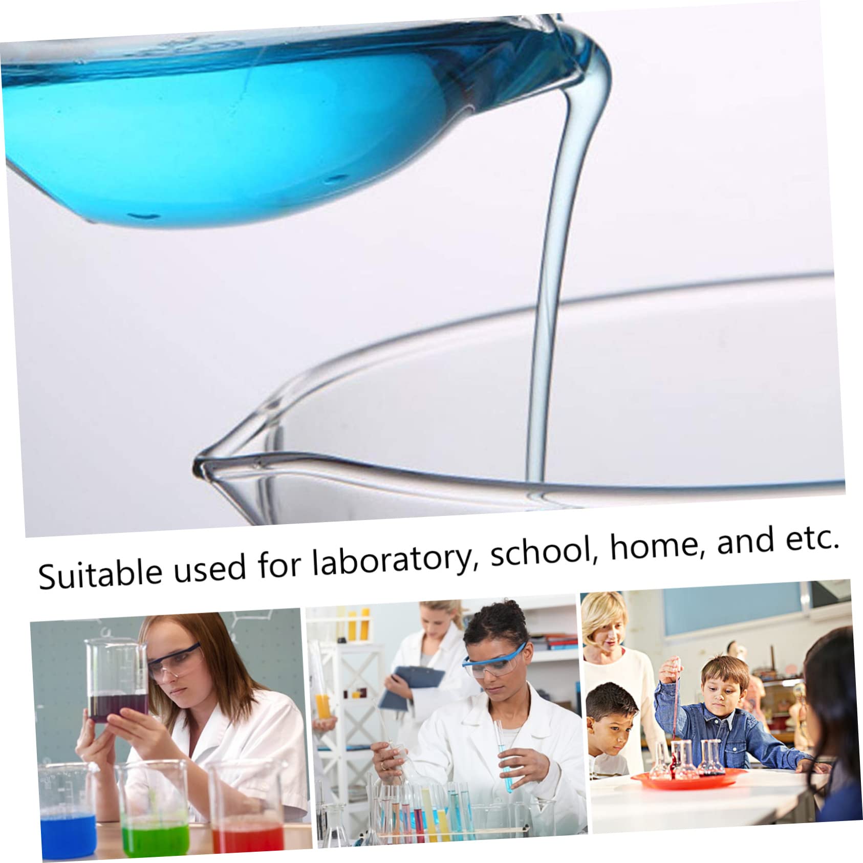 Bassin D'évaporation en Verre avec Fond Plat et Bec Verseur, Outil de Laboratoire pour École et Laboratoire avec Grosse Surface