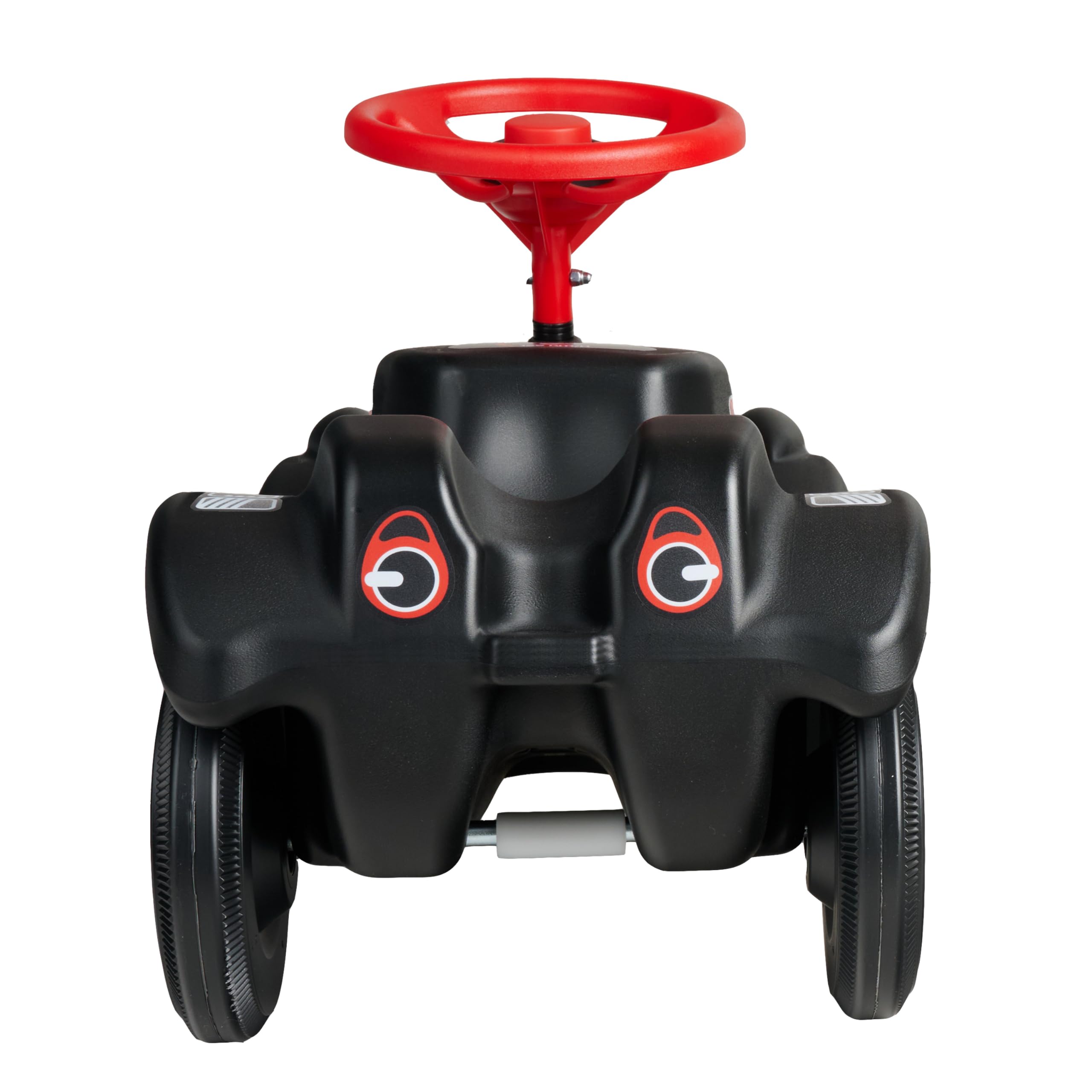 Big Bobby Car Classic GT - Coche Antideslizante con diseño de Carreras, Volante de Seguridad con claxon, Cuerpo ergonómico, Enganche de Remolque, vehículo Infantil, Color Negro y Rojo, a Partir de 12