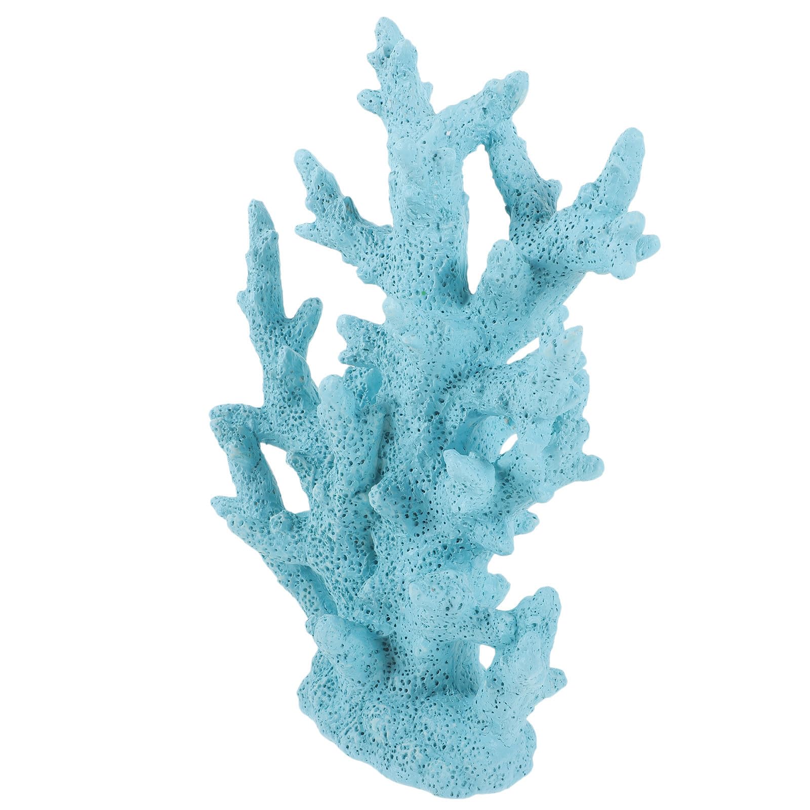 Toyvian Adorno de Coral Azul de Resina para Decoración de Acuario, Resistente Abrasión, Adecuado para Peces y Accesorios de Peceras