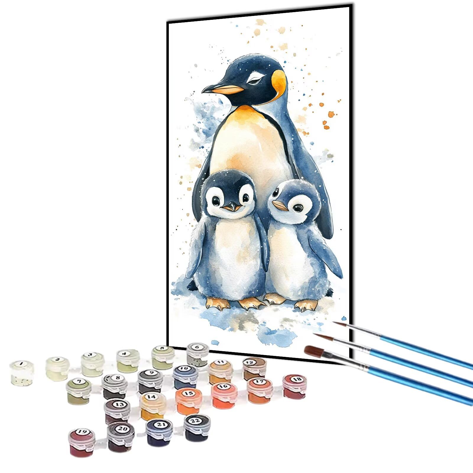Amazon.com: Paint by Numbers Kit for Kids Penguin Paint by Numbers